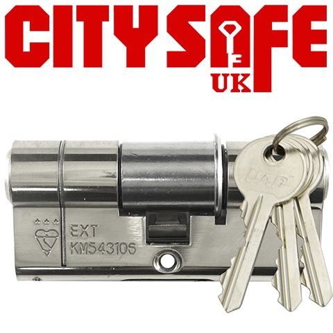 Chrome 3* Kitemarked Euro Cylinders